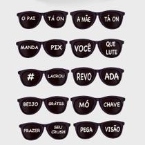 Óculos Temático - New Wave Black Lente Com Frases - 10 unidades - Festachic - Rizzo