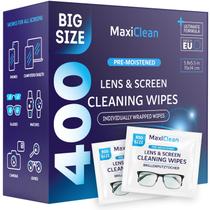 Óculos, toalhetes, limpador de lentes Maxi Clean 400, embalado individualmente