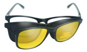 Óculos Troca Lentes Feminino Masculino Quadrado 3 Em 1 Lente