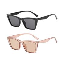 Óculos Vintage Cat Eye UV400 Anti Luz Para Mulheres, Armação Quadrada Pequena, Óculos De Designer