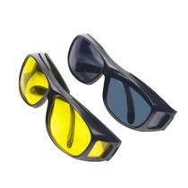 Oculos Visao Noturna 2 Un. Dirigir Moto Carro Protecao UV Dia e Noite Polarizado