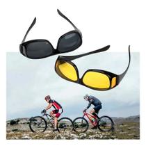 Oculos Visao Noturna Unissex 2 Und Dirigir Dia e Noite Lente Polarizada Moto Carro Protecao UV