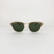Óculos VistaLab Glitch Bege Oliva com Dourado - Estilo e Conforto Óculos VistaLab Glitch Bege Oliva com Dourado - Estilo e Conforto