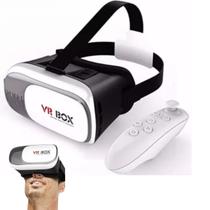 Óculos VR Box 2.0 3D Realidade Virtual Celular Controle Inclusivo