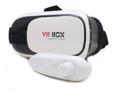 Óculos Vr Box 2.0 Realidade Virtual + Controle Cardboard 3D - Vr-box