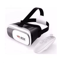 Óculos VR BOX 3D Filmes e Jogos Realistas Óculos Realidade Virtual C/ Controle Remoto Bluetooth - EMB-UTILIT