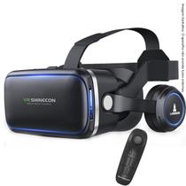 Óculos VR Realidade Virtual Lorben 3D Com Fone Ouvido Estéreo e Controle Remoto