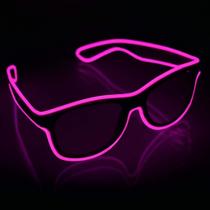 Óculos YourFocus Wireless LED Light Up Glow in the Dark Neon Rave para festas rave, EDM, Halloween e Natal (rosa)