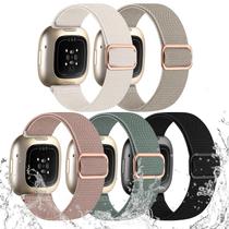Odbeai Pulseiras de Nylon para Fitbit Versa 4 Kit com 5, Resistente à Água