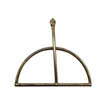 Ofá de meteal dourado (com brilho) médio 16cm - unidade