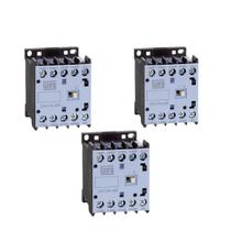 Ofereça Mais Controle: Kit com 3 Mini Contatores Weg CWCA0-31 10A 24VCC Ofereça Mais Controle: Kit com 3 Mini Contatores Weg CWCA0-31 10A 24VCC