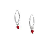 Oferta Brinco De Argola Prata 925 Com Pingente Coração