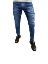 Oferta! calça jeans marmorizada slim com lycra