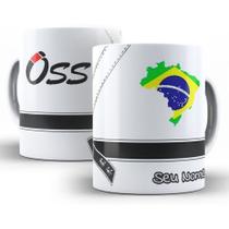 Oferta Imperdível Caneca Jiu Jitsu Kimono Luta Personalizada Com Seu Nome Porcelana 325 Ml