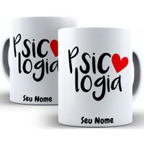 Oferta Imperdível Caneca Psicologia Personalizada Com Seu Nome Porcelana 325 Ml