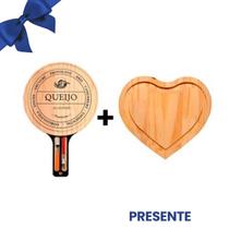 OFERTA KIT 2 Tábuas de Madeira, Premium e Coração para Frios, Queijos com 2 garfinhos NATURAL, Cozinzha, Petiscos, Bolos