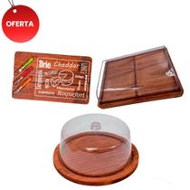 OFERTA KIT 3pçs Porta Frios 21X16,5CM, Boleira de Madeira RUSTICO tampa Acrílico e Kit frios e Garfinhos Café da manha, Cozinha, Mesa posta OFERTA KIT 3pçs Porta Frios 21X16,5CM, Boleira de Madeira RUSTICO tampa Acrílico e Kit frios e Garfinhos Café da manha, Cozinha, Mesa posta