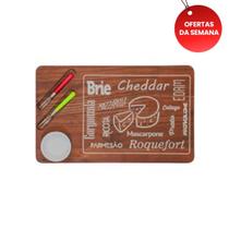 OFERTA KIT de Madeira Rústica com pote e garfinhos Sortidos para Frios, Queijos, Petiscos, Cozinha, Paes