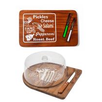 OFERTA KIT Tabua Frios Garfinhos e Boleira Rustica tampa e Faca, GRÁTIS 1 TAÇA SORTIDAS, PRESENTE, Queijos, Frios, Petiscos