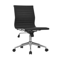 Office Sevilha Pu Preto Sem Braço Baixa Rivatti Kit 2 Unid