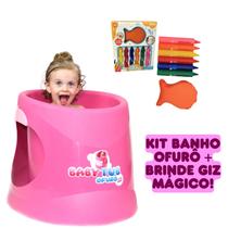 Ofuro Banheira 1 A 6 anos Balde Babytub RosaBrinde