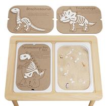 Ogears de mesa sensoriais Flisat Trofast com quebra-cabeça de dinossauros x3