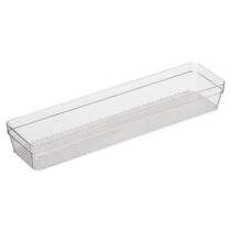 Oggi Clear Drawer Organizer - 3" x 12" - Ideal para organizar gavetas de cozinha, escritório, mesa, talheres, utensílios de cozinha, cosméticos e banheiros