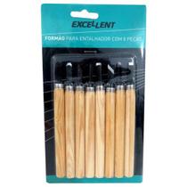 ogo Formão Goiva Para Entalhador Artesanato Xilogravura Madeira 8 Peças Goivado - Excellent ogo Formão Goiva Para Entalhador Artesanato Xilogravura Madeira 8 Peças Goivado - Excellent