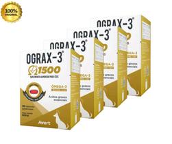 Ograx 1500 Suplemento para Cães e Gatos Omega 3 120 Capsulas - 04 unidades - AVERT