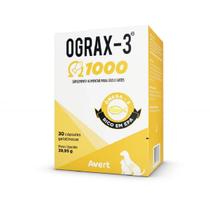 Ograx-3 1000 Ômega 3 Suplemento Alimentar Para Cães e Gatos Com 30 Cápsulas