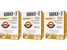 Ograx-3 1500 - 30 Cápsulas - Avert - 3 Unidades