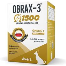 Ograx 3 1500mg Avert 30 Cápsulas Ômega 3 para Cachorro Gato
