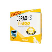Ograx 3 500 mg Avert para Cães e Gatos 90 Comprimidos Ograx 3 500 mg Avert para Cães e Gatos 90 Comprimidos