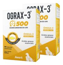 Ograx-3 500 Para Cão Cães Gatos Suplemento Nutricional Kit 2