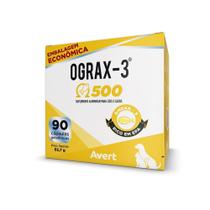 Ograx-3 500Mg Para Cães E Gatos C/90 Cápsulas - Avert
