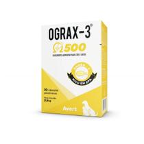 Ograx-3 500mg Suplemento Alimentar para Cães e Gatos Ômega 3 Avert - Caixa com 30 Cápsulas