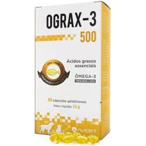 Ograx-3 Avert Com Ômega-3 500mg Cães E Gatos 30 Cápsulas