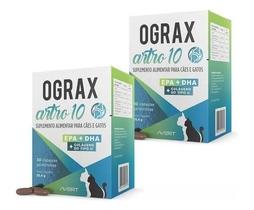 Ograx Artro 10 Para Cão Cães E Gatos Musculo Avert Kit Com 2