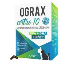 Ograx Artro 10 Suplemento Alimentar para Gatos até 5kg 30 Cápsulas