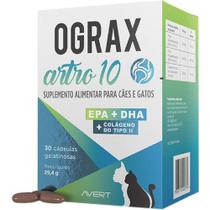 Ograx artro 10 suplemento colageno caes e gatos 30 capsulas - AVERT