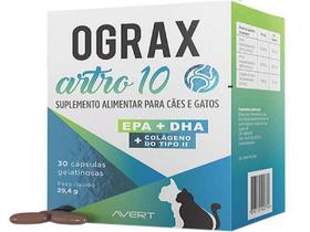 Ograx artro 10 suplemento colageno caes e gatos 30 capsulas - AVERT