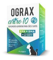 Ograx Artro 10 Suplemento P/ Cães/gatos 30 Cp - AVERT