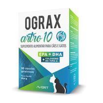 Ograx Artro 10 Suplemento para Cachorro e Gatos 30 Caps Avert