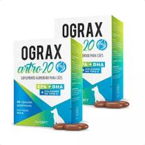 Ograx Artro 20 Cápsulas Suplemento Para Cães Avert Kit Com 2