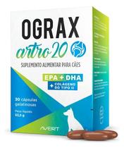Ograx Artro 20 Colágeno Cães e Gatos Avert 30cps