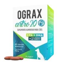 Ograx Artro 20 Para Cães Suporte Articular Suplemento Alimentar 30 Capsulas