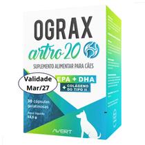 Ograx Artro 20 Suplemento Alimentar Cães 30 Cápsulas Avert