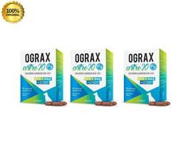 Ograx Artro 20 Suplemento Alimentar para cães e gatos 30 Cápsulas kit combo com 3