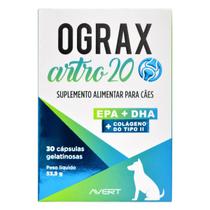 Ograx Artro 20 Suplemento Cães 30 Cápsulas - Avert