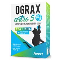 Ograx Artro 5 Suplemento Alimentar Gatos 30 Capsulas